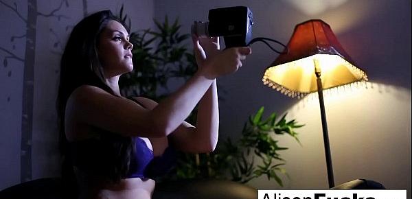  Alison Tyler gets out of her purple lingerie